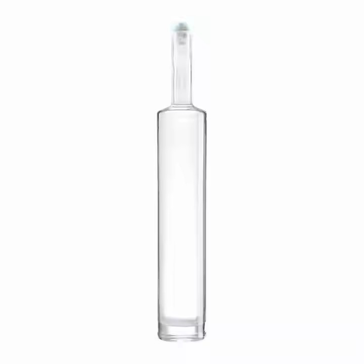 Custom 500ml Glass Bottles Hot Foil Stamping Screw Caps Cork for Beverage Rubber Stoppers for Tequila Brandy 750ml 1 Litter