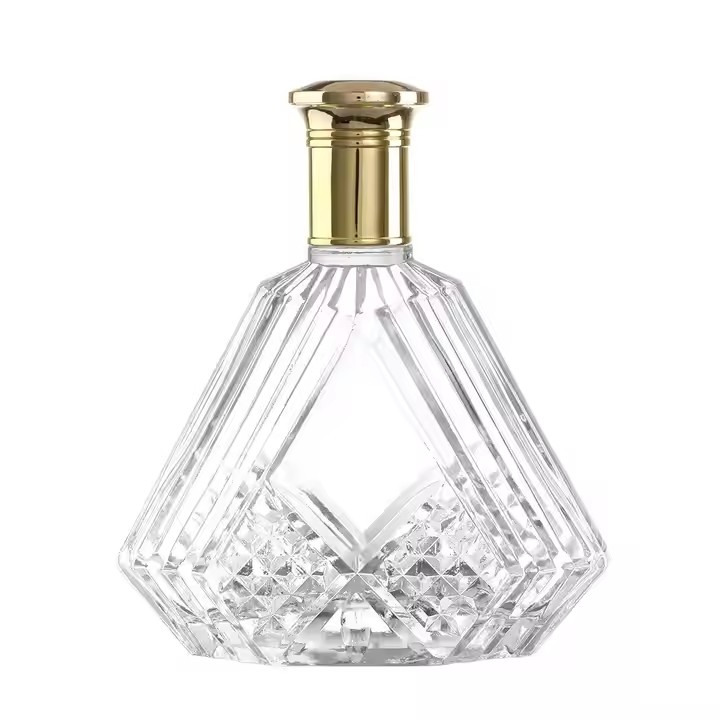 Whisky Gin Rum Vodka and Tequila Bottle with Cork Seal for Brandy Glass