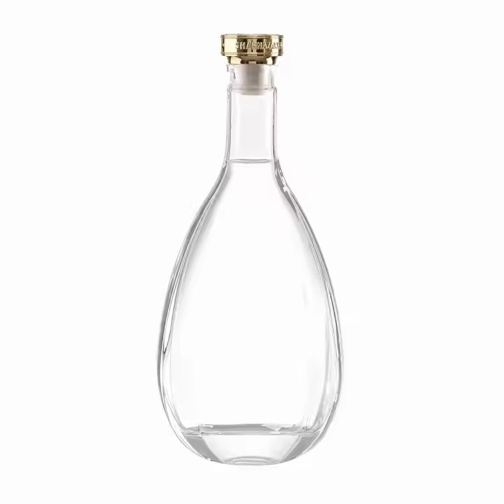 Customized 750ml/700ml Recyclable Glass Bottle Cork Decal Screen Printing Water for Wine Brandy Liquor Vodka Tequila Packing Use