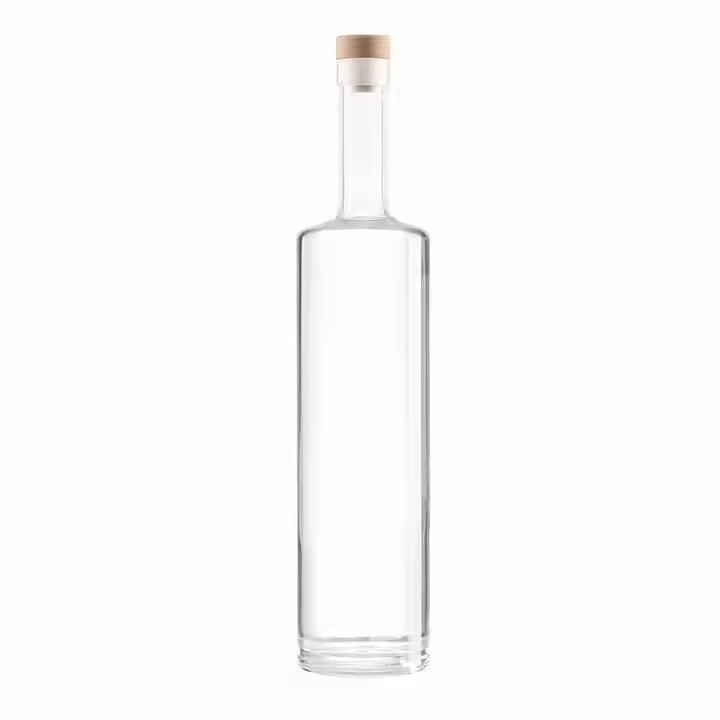 Super Flint Liquor Brandy Rum and Vodka Glass Bottles 500ml & 700ml Capacity with Cork Sealing and Spray Cap