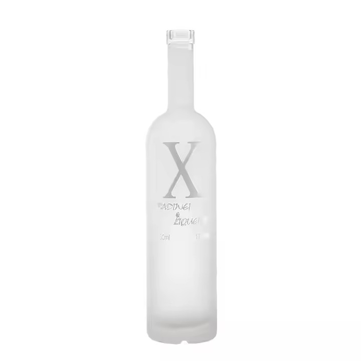 Wholesale 500ml Matte Finish Glass Juice Bottles with Rubber Stoppers and Screw Cap for Tequila Brandy Energy Drinks