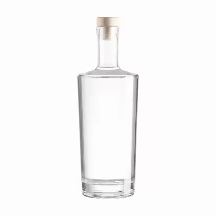 Wholesale Custom Crystal Glass Bottle New Design for Brandy Vodka Gin Whiskey Spirit Tequila 750ml Capacity Cork Sealing