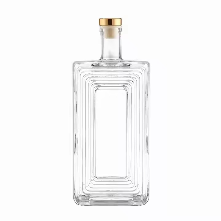 Diverse Styles Exquisite Buckle Empty Clear Glass Liquor Wine Glass Brabdy Bottle