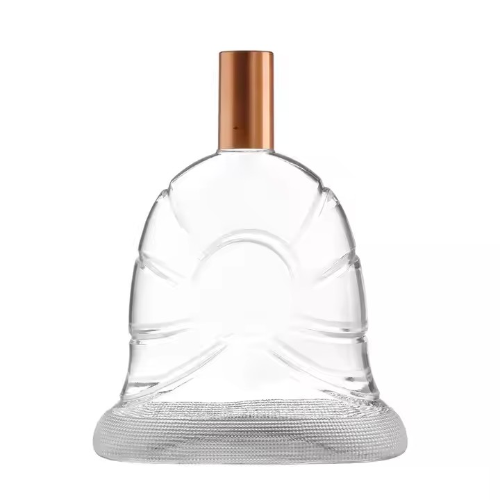 750ml Glass Whiskey Bottle for Vodka Gin Tequila Brandy Softwood Rubber Stopper Use for Energy Drinks