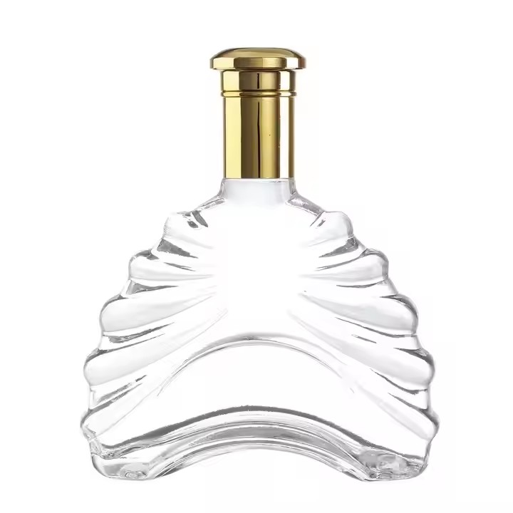 Luxury European VSOP Brandy Glass Bottle High Quality Custom Packaging for Alcoholic Beverages Cork Sealing