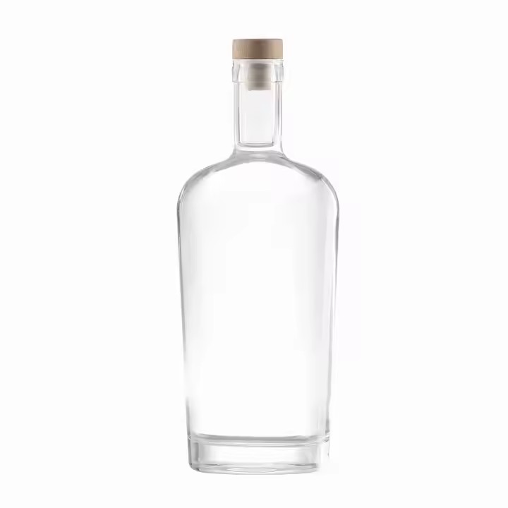 700ml Round Glass Bottles with Corks for Vodka Tequila Brandy Energy Drinks 500ml and 700ml Sizes