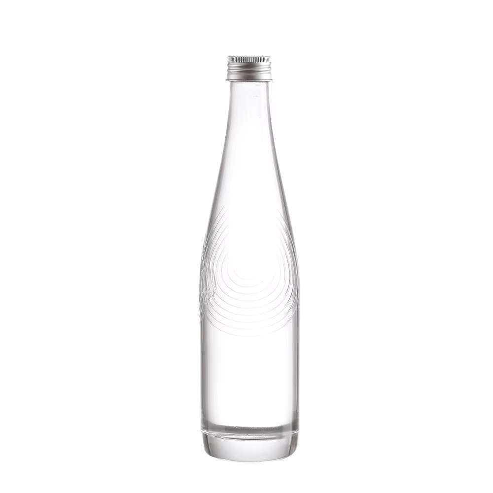 Wholesale 500ml Round-Shaped Cork-Sealed Mineral Water Bottle for Vodka Whisky and Brandy