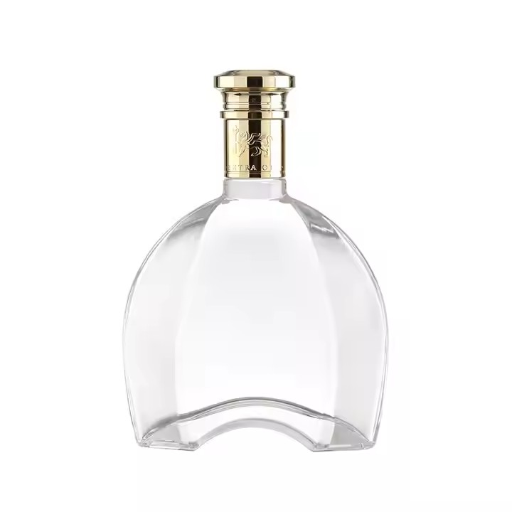 New Design 750ml Vodka Whisky Spirits Glass Bottle Transparent Clear Empty Glass Bottles