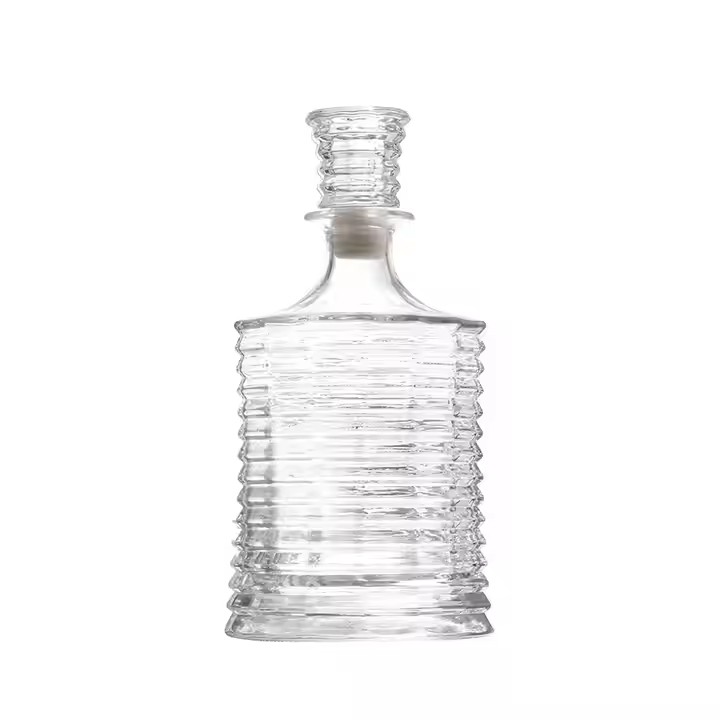 Hign Quality Empty Liquor Decanter Gin Rum Glass Bottles Alcohol Drink Liquor Wine Glass Bottle with Stopper Cap