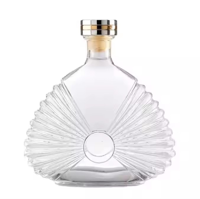 New Design Irregular Shape XO Wine Bottle 750mL Wine Glass Bottle Brandy Whiskey Rum Gin Glass Bottle