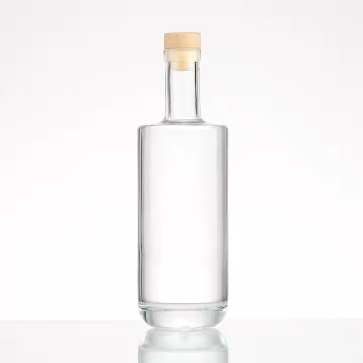 Nordic Whisky Vodka Empty Rum Spirit 700ml 750ml 1000ml Glass Liquor Bottle With Custom Label Sets