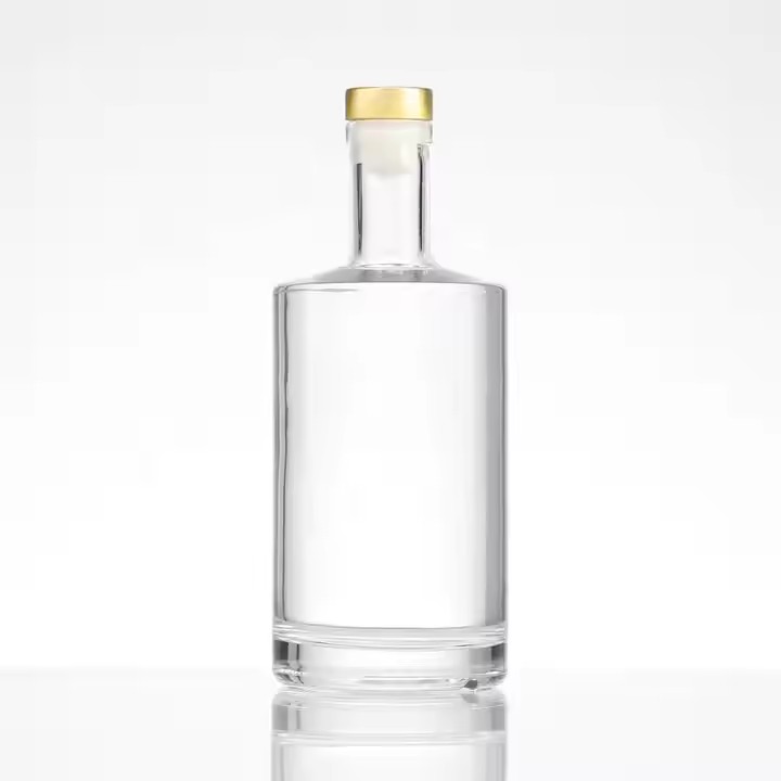 Flint Glass Liquor Wine Vodka Whiskey Bottle 500ml 700ml 750ml 1000ml Capacities with Cork Screw
