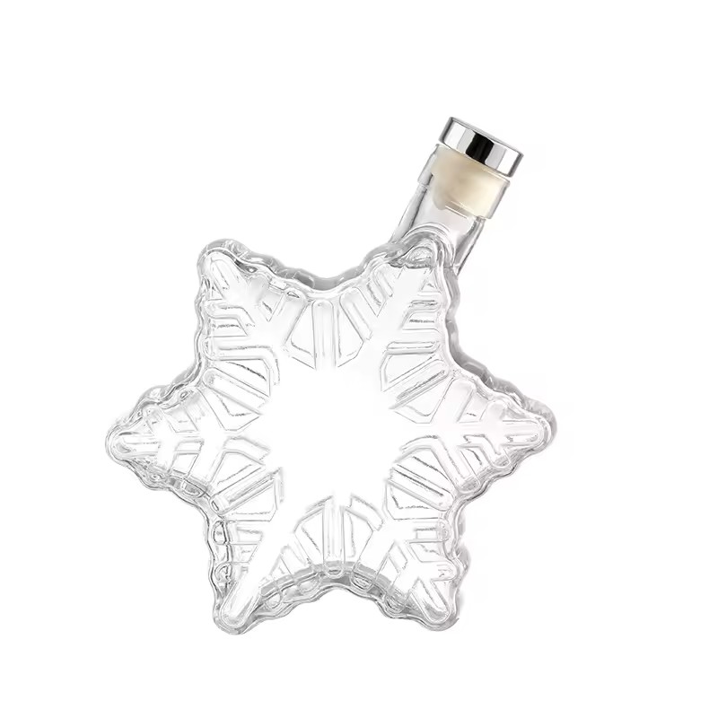 Unique Shape Bottle Liquor Wine Tequila Champagne Glass Bottles 500ml Star Shaped Wine Glass Bottles