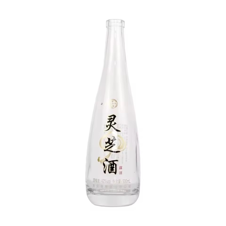 Wholesale Classic Design Round 500ml Mineral Water Original Flint Juice Bottle Glass for Beverage With Cork