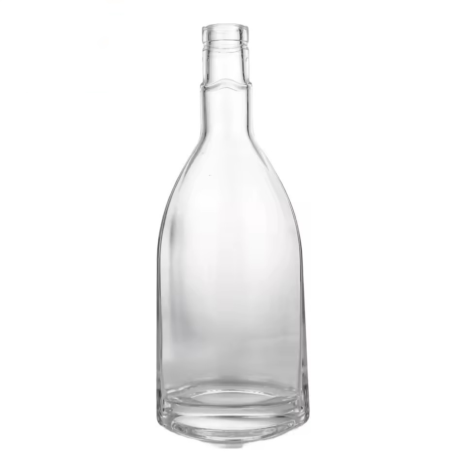 Wholesale 700ml Irregular Shape Liquor Bottle for Custom Branding High-end Vodka Gin Spirit Empty Glass Bottle