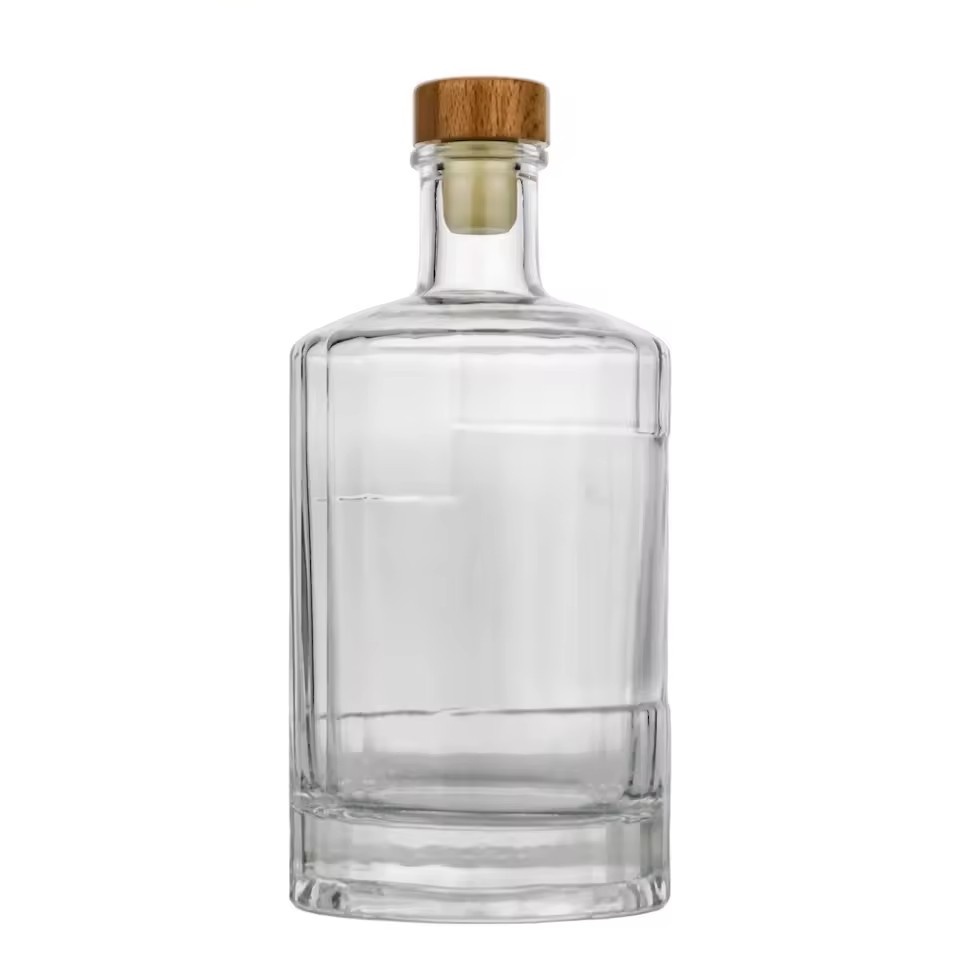 Extra Flint 500ml Custom Glass Bottle Cork Cap Empty 50cl Glass Stopper for Whisky Liquor Bouteille En Verre China Glass Bottles