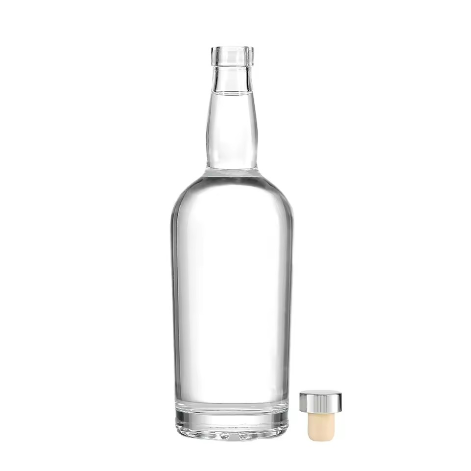 Low Price Good Color Elegant Transparent Empty Olive Oil Glass Bottle for Wooden Corks