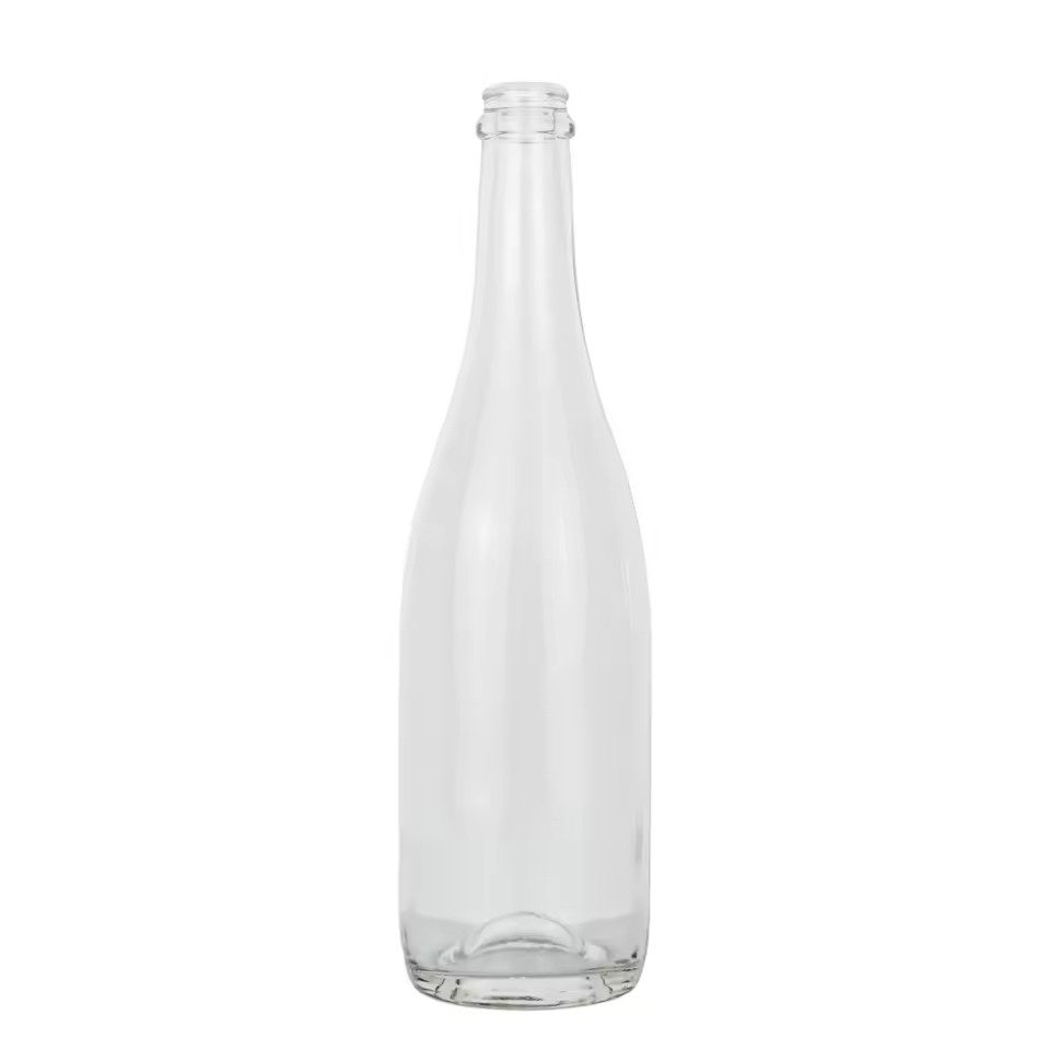 Whole Sale Cork Top Burgundy Wine Bottles 750 ml Flint Glass Bottle
