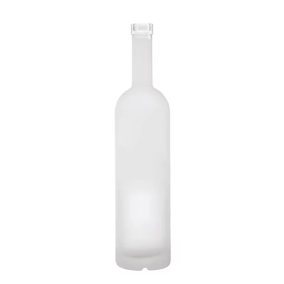 Wholesale 500ml Matte Finish Glass Juice Bottles with Rubber Stoppers and Screw Cap for Tequila Brandy Energy Drinks