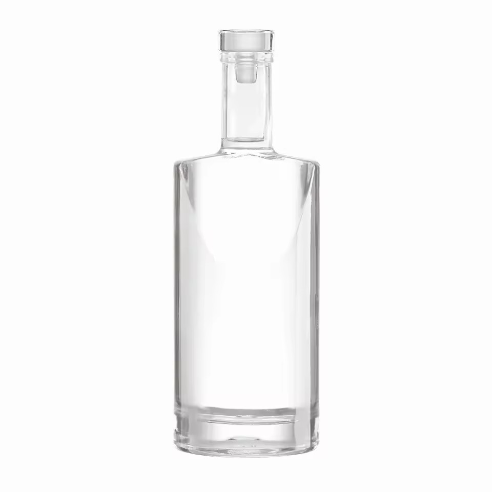 Factory Direct Sale Customizable 500ml Glass Cap Crystal Tequila Brandy Beverages with Rubber Stopper Seal