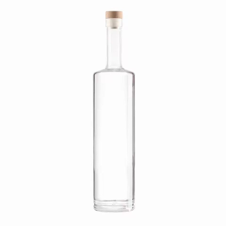 Super Flint Liquor Brandy Rum and Vodka Glass Bottles 500ml & 700ml Capacity with Cork Sealing and Spray Cap
