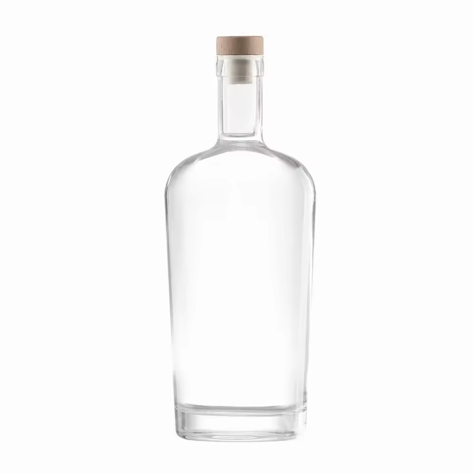 700ml Round Glass Bottles with Corks for Vodka Tequila Brandy Energy Drinks 500ml and 700ml Sizes