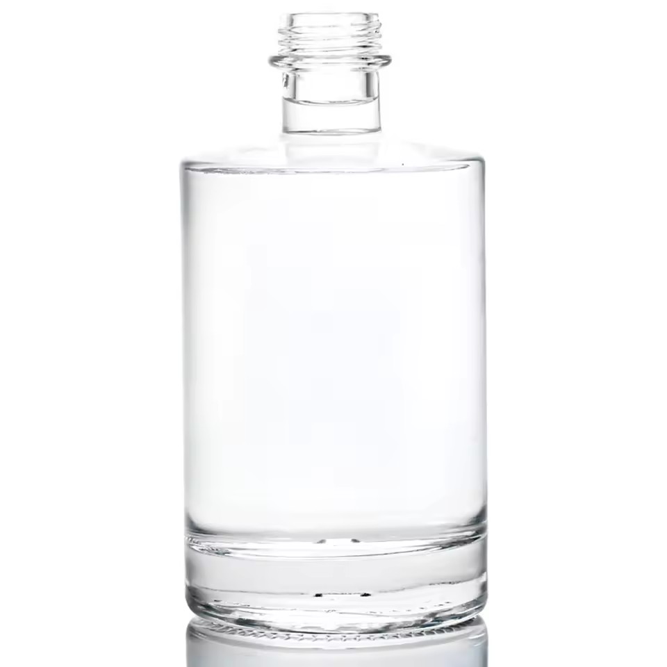 750ml Glass Whisky Bottle with Cork Stopper and Rubber Seal Screw Cap Sealing for Brand Wine Vodka Tequila Liquor Storage