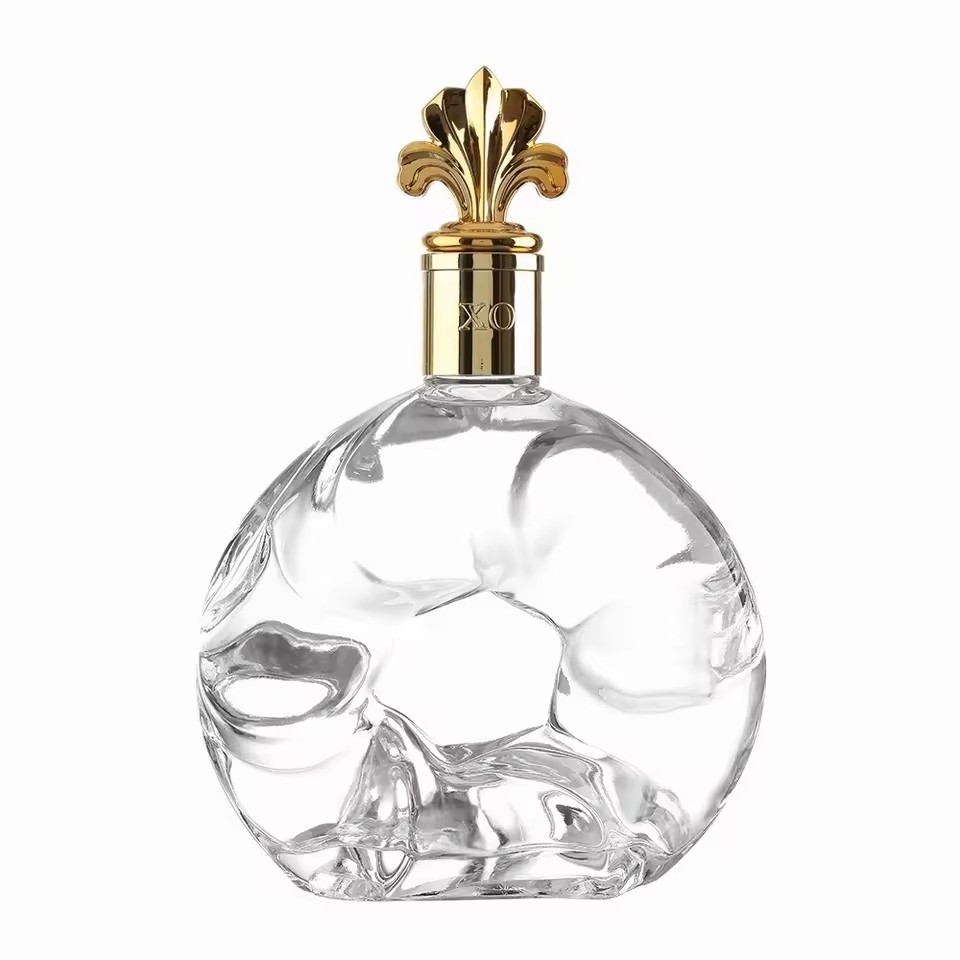 Wholesale 500ml Custom Printed Glass Spirit Bottle Cork Sealing for Whiskey Vodka Tequila Whisky Use