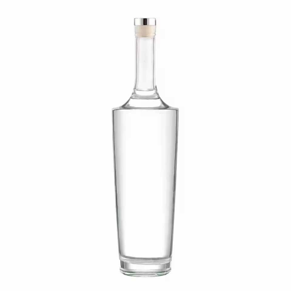 Custom Label Lola 700ml Glass Decanter for Whisky Tequila Brandy-Empty Flint Bottle with Cork Sealing