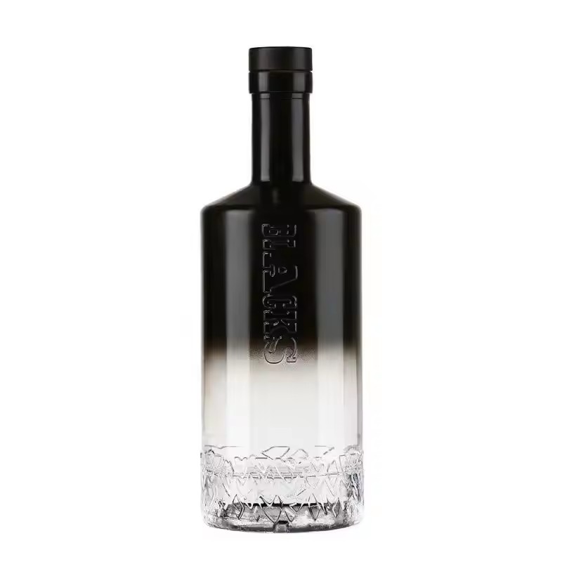 Round Brandy Tequila Spirit Glass Bottle Customized Cork Stopper for Branding Packaging Available Wholesale