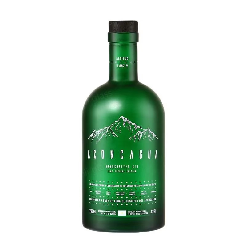 Private Label Customized Round Glass Liquor Spirit Bottles for Whisky Vodka Tequila Bottles With Cork Top or Screw Top