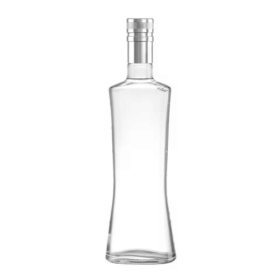 Factory High Quality Custom Packaging Super Flint Clear Spirit Glass Bottle for Rum Gin Brandy Whiskey Bottle