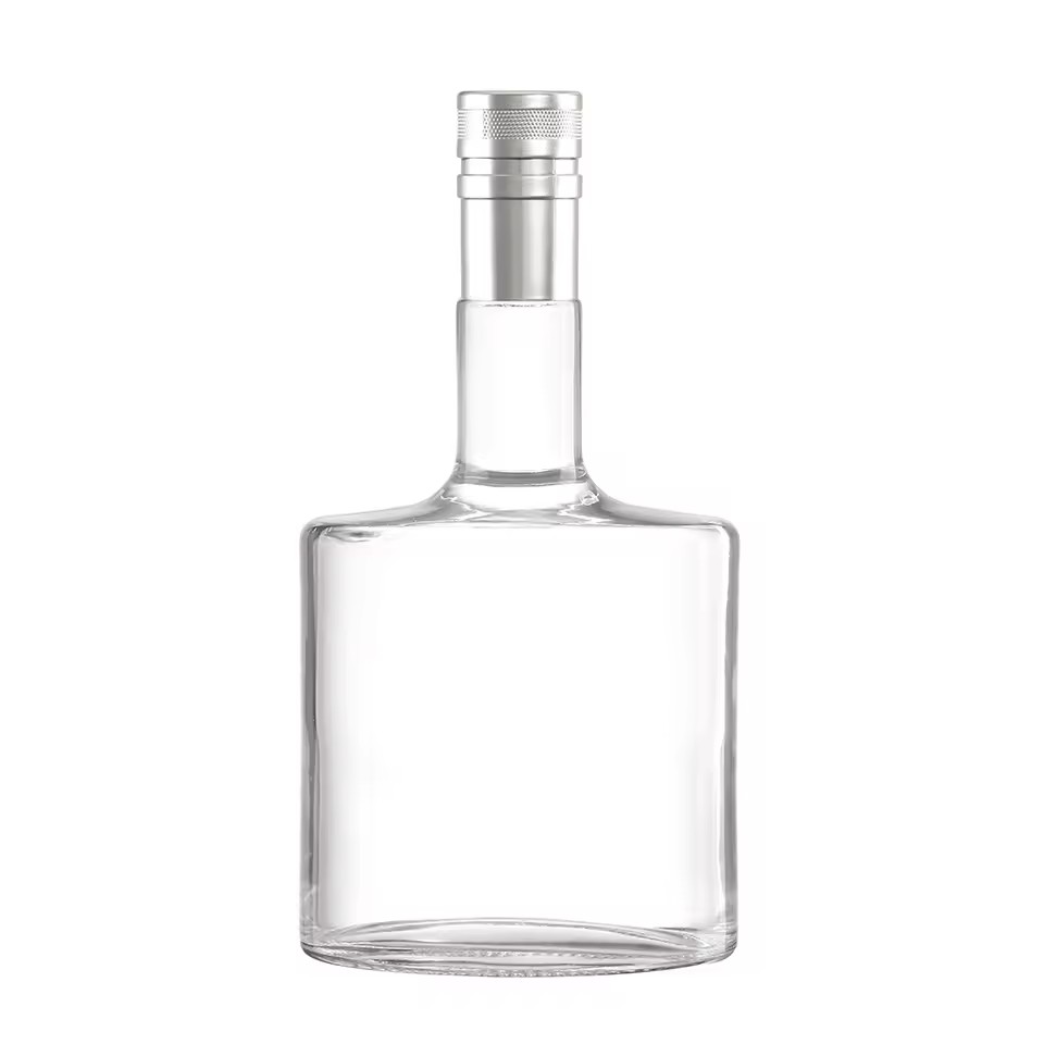 Empty Transparent Crystal 500ml & 750ml Factory Direct Sale Vodka Rum Gin Glass Spirirts Bottle With Packaging