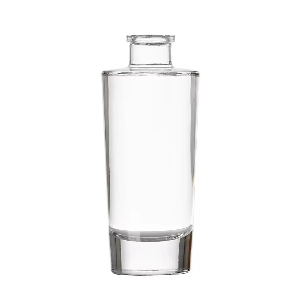 New Design Custom Luxury 500ml 750ml Glass Spirits Wine Bottle with Wide Mouth for Liquor Vodka Whisky