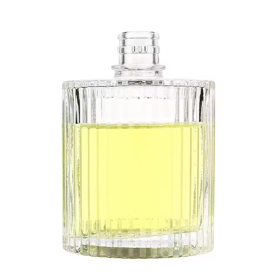 Wholesale Custom Vertical Line 50ml 100ml Clear Glass Bottle Creative Luxury Empty Reed Diffuser Bottles Use for Bedroom