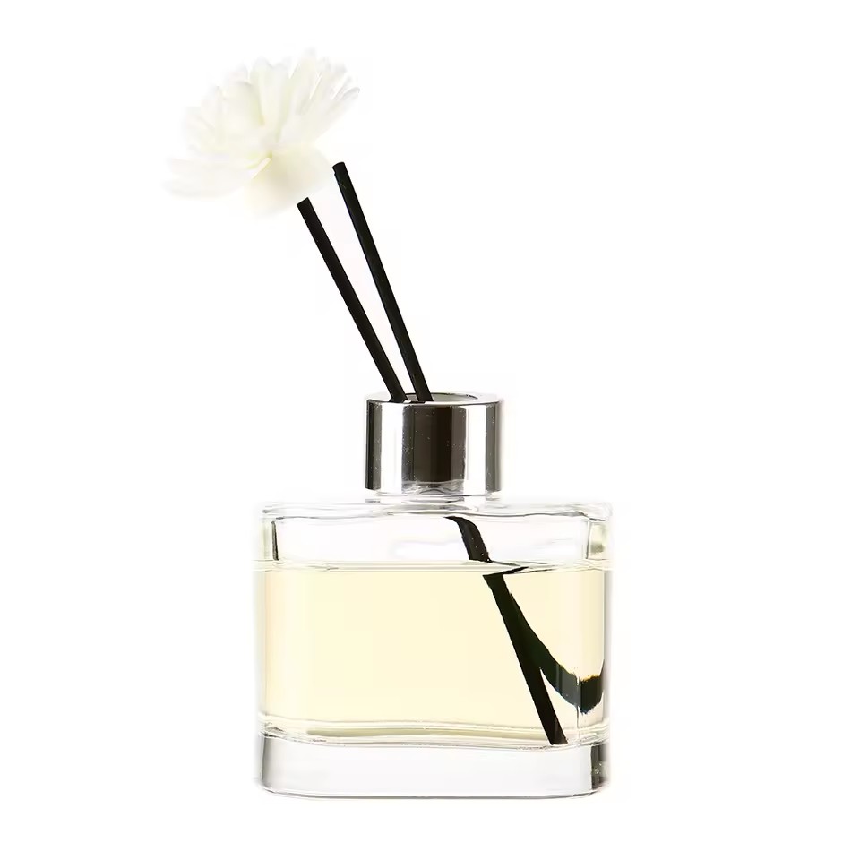 The Crystal Cube Premium Empty Transparent Custom LOGO Printing 20mL 30mL 50mL 100mL Glass Diffuser Bottle