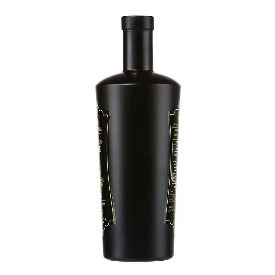 Wholesale Empty Olive Oil Bottle 250ml 500ml 750ml 1L Spray Black Round Glass Bottle for Olive Oil