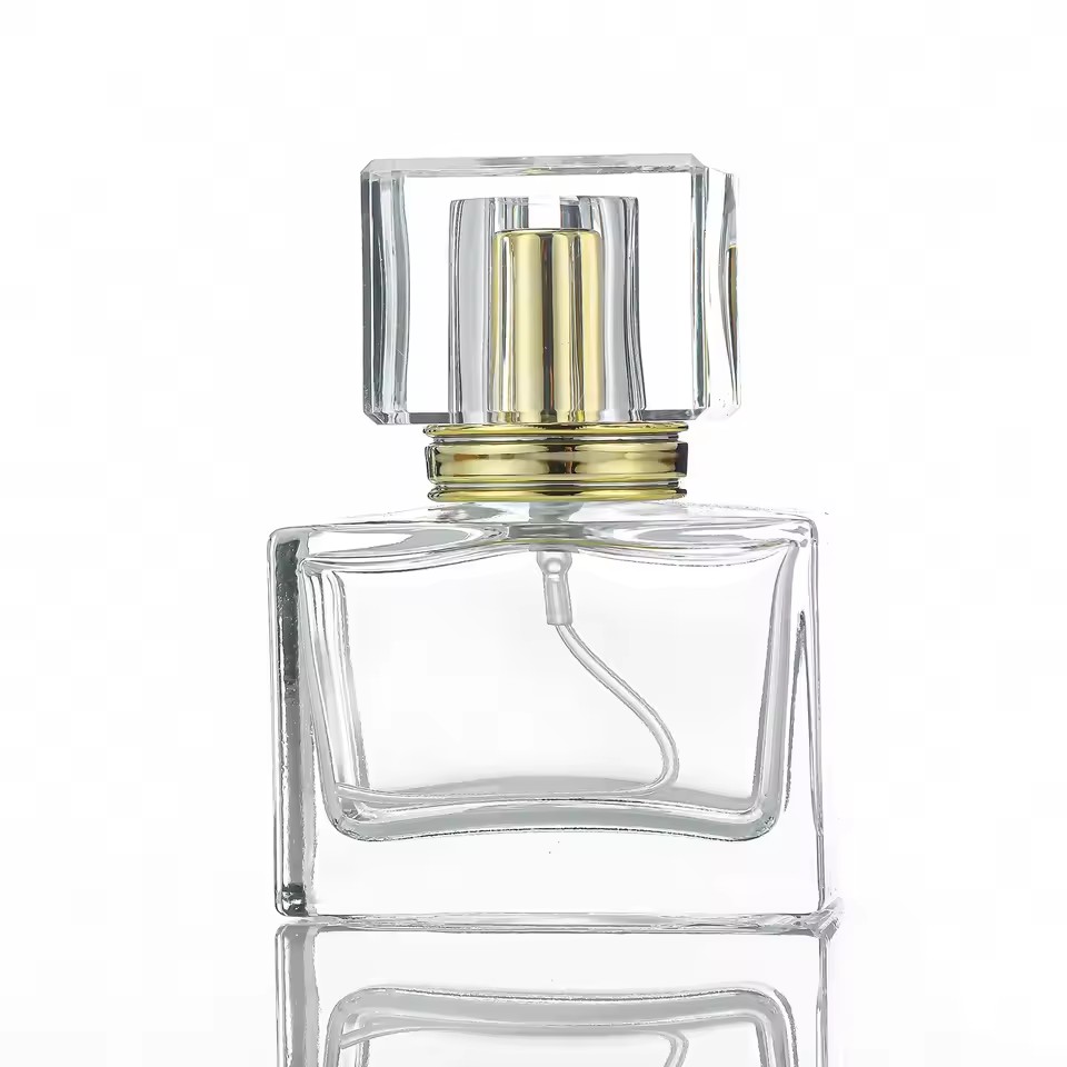 30ml Brand Customized Perfume Bottle Cosmetic Home Fragrance Series Thick Bottom Glass Square Empty Perfume Bottle