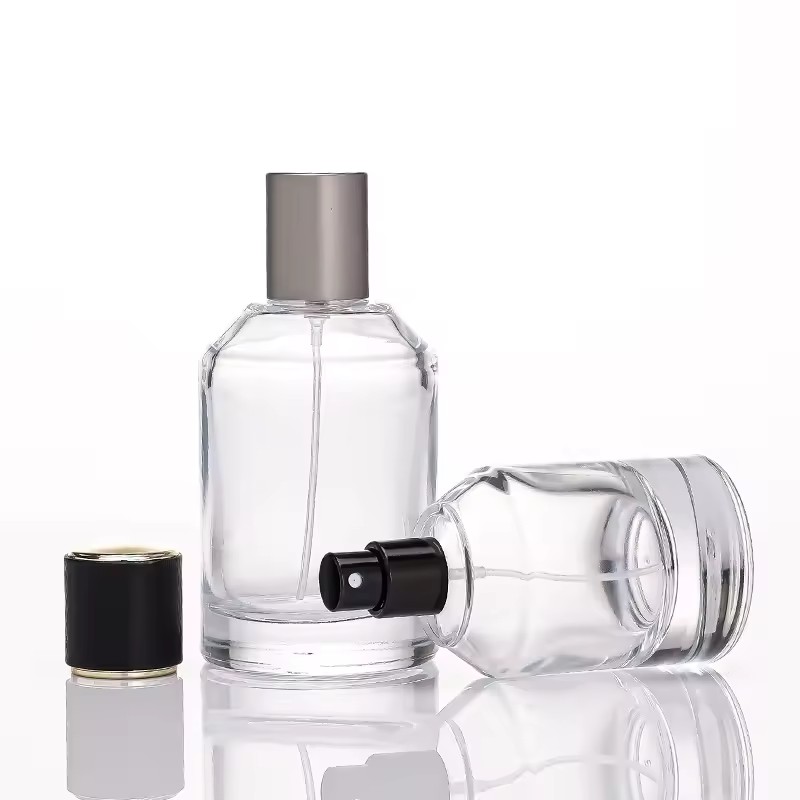 Goods in Stock French Clear Transparent 30ml 50ml 100ml Aroma Bottle High Quality Sprayer Pump Glass Perfume Bottle