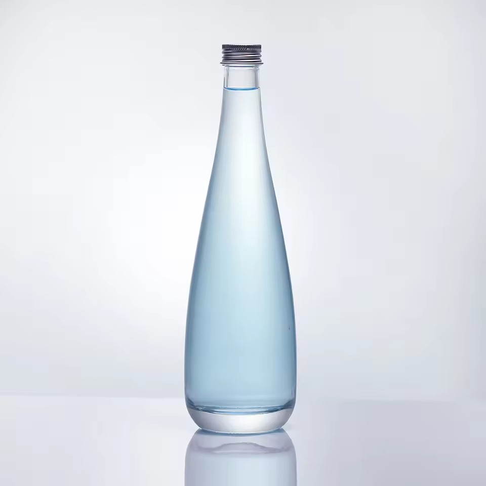 Custom Color 500ml Transparent Glass Wine Bottle with High-Sealing Screw Cap Screen Printing Carton Packed for Wine and Water