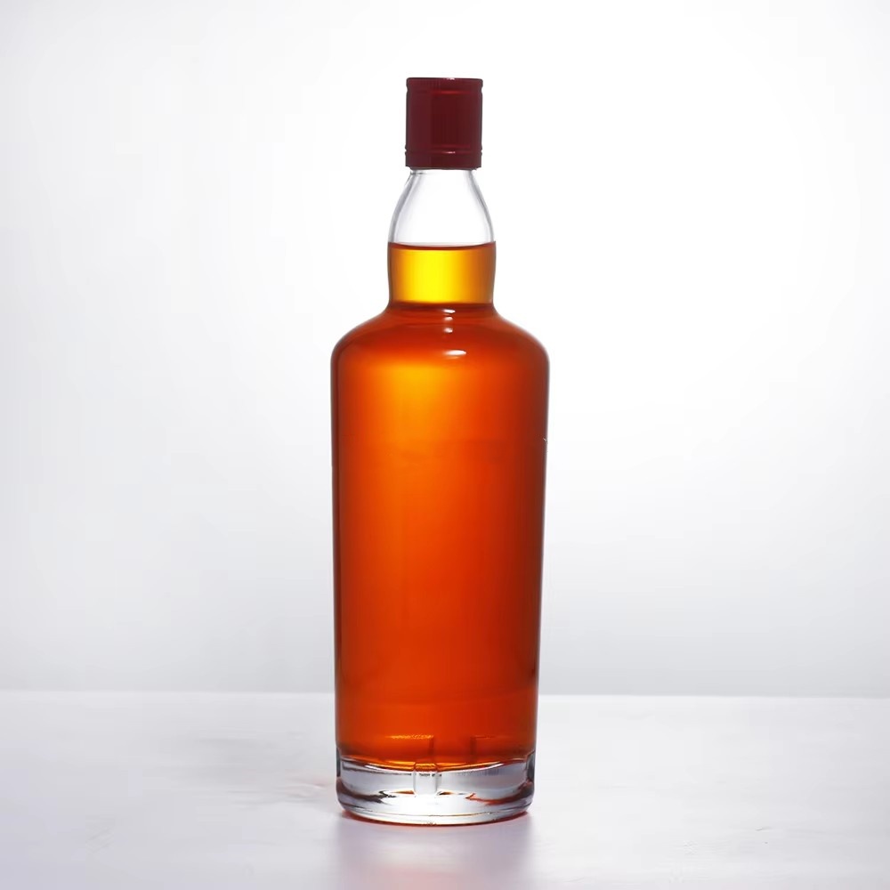 Wholesale Customization Whiskey Vodka Gin Rum Tequila Spirits Glass Bottle 650ml Spiral Thick Bottom Wine Bottle