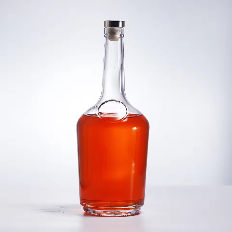 Cheap High-quality 1000ml Large Capacity Long Caliber Wine Bottle Whiskey Vodka Red Wine Wine Fruit Wine Storage Glass Bottle
