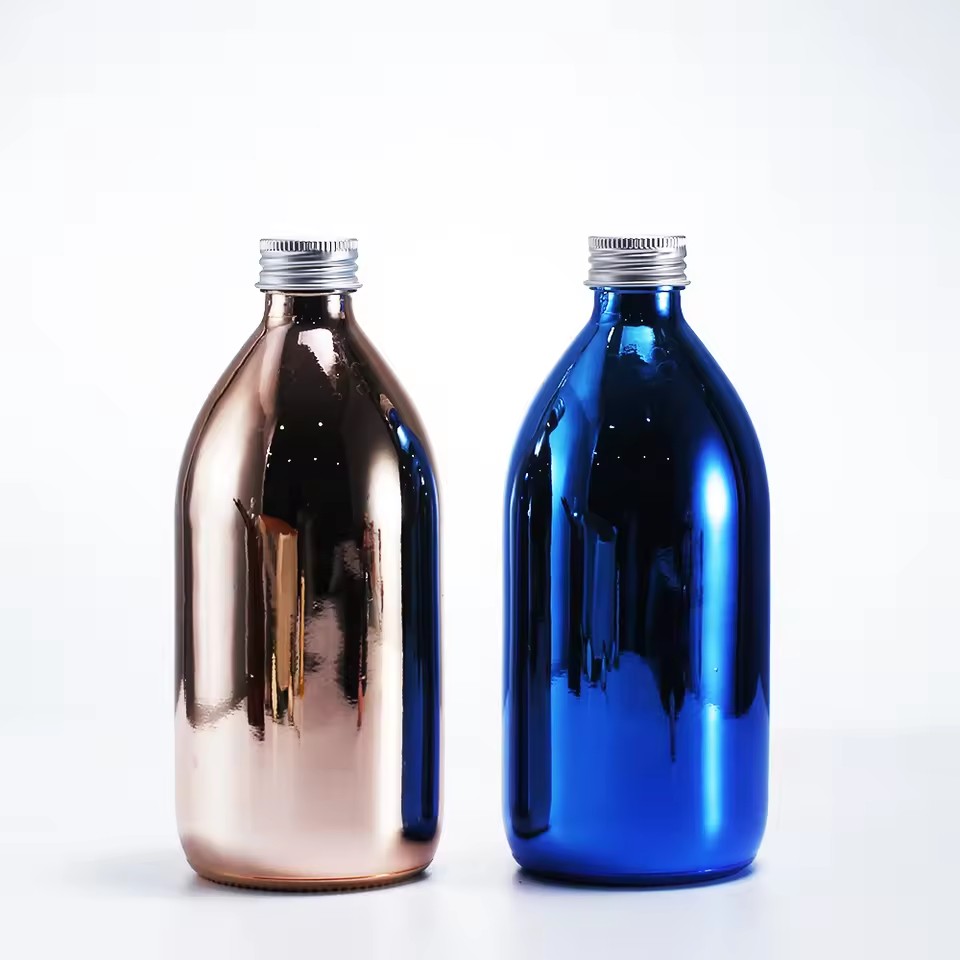 Wholesale 500ml Glass Storage Jar with Screw Cap Custom Shaped Concealed Bottle for Tequila Brandy Energy Drinks & Cosmetics