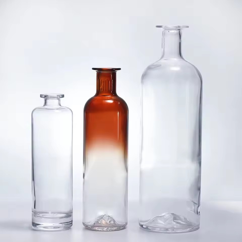 1750ml Glass Bottles Cork Sealed Design Various Sizes Large Storage Capacity for Fruit Wine Red Wine Whiskey Parties Gatherings