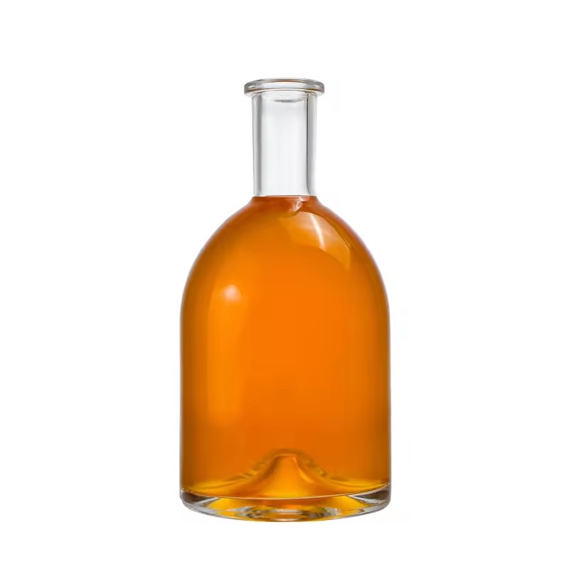 New Design Clear 750ml Wine Whiskey Liquor Bottle Vodka Glass Bottle