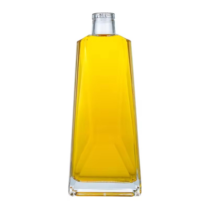 China Square 70cl Clear Glass Liquor Bottles Premium Pisco Bottles