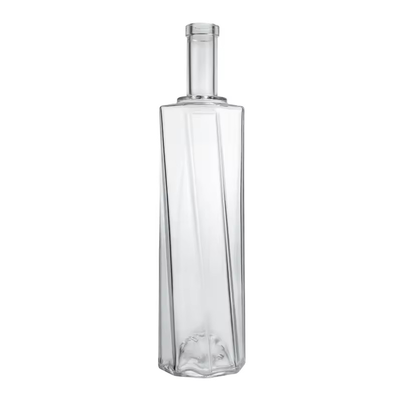 Tall Shaped 750ml Vodka Whiskey Tequila Liquor Spirits Empty Flint Glass Bottles