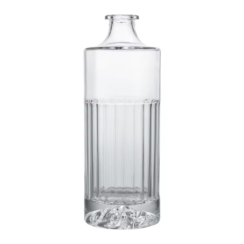 Custom 500ml Mountain Shaped Bottom Glass Liquor Bottle