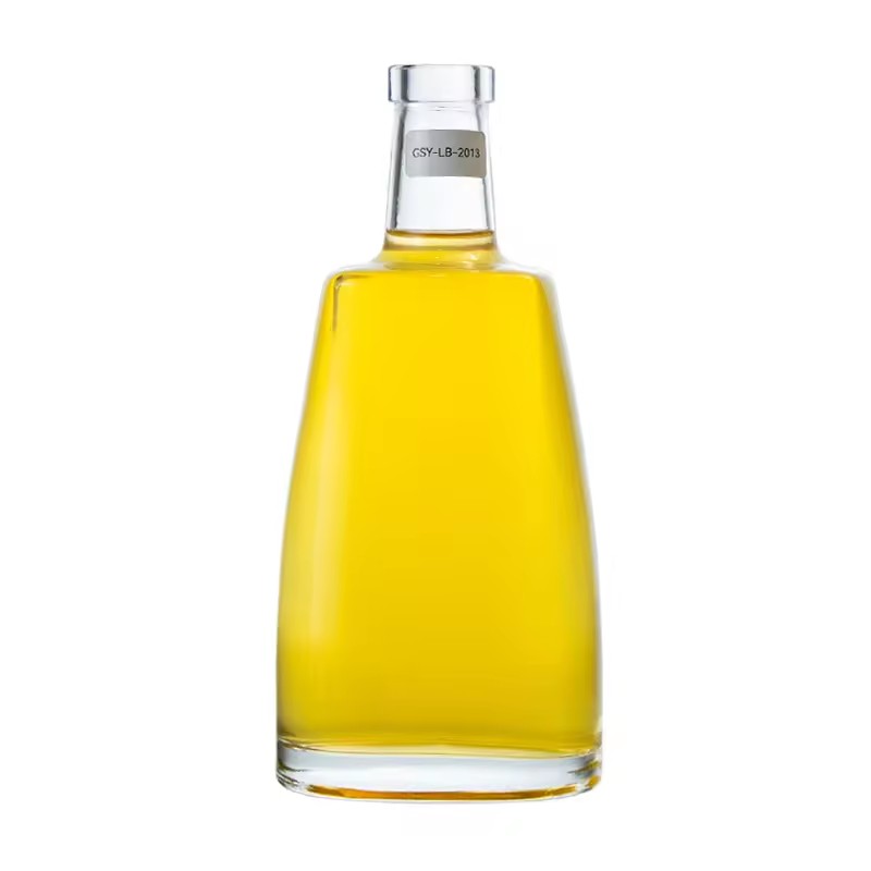 Custom Made Liquor Gin Whiskey Glass Bottle 700ml Glass Spirit Bottles with Cork