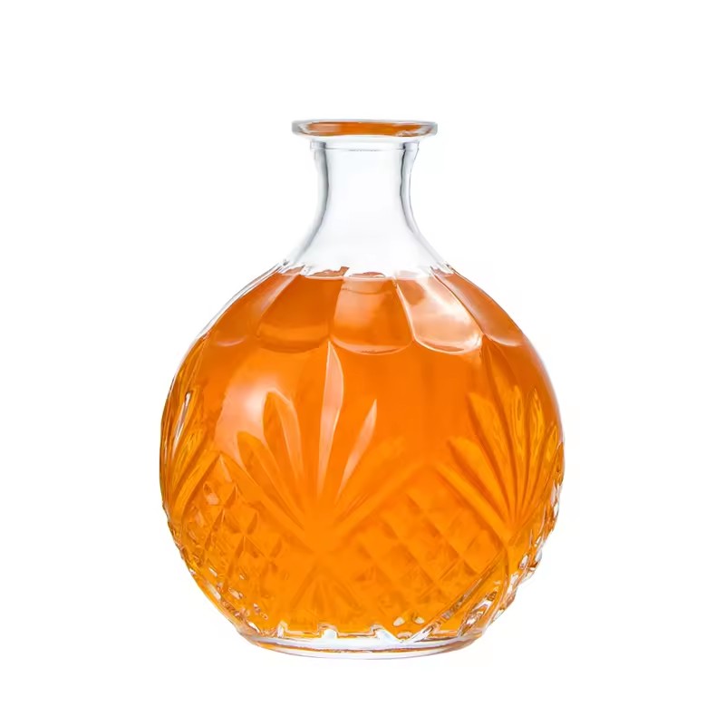 Fashion 1000ml Elegant Ball Design Whiskey Liquor Spirits Decanter Glass Bottle